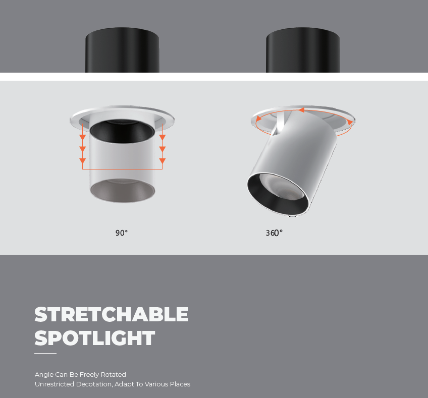 Đèn LED co giãn - stretchable-spotlight